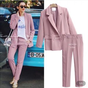Suit..Jacket/trousers light pink colour
